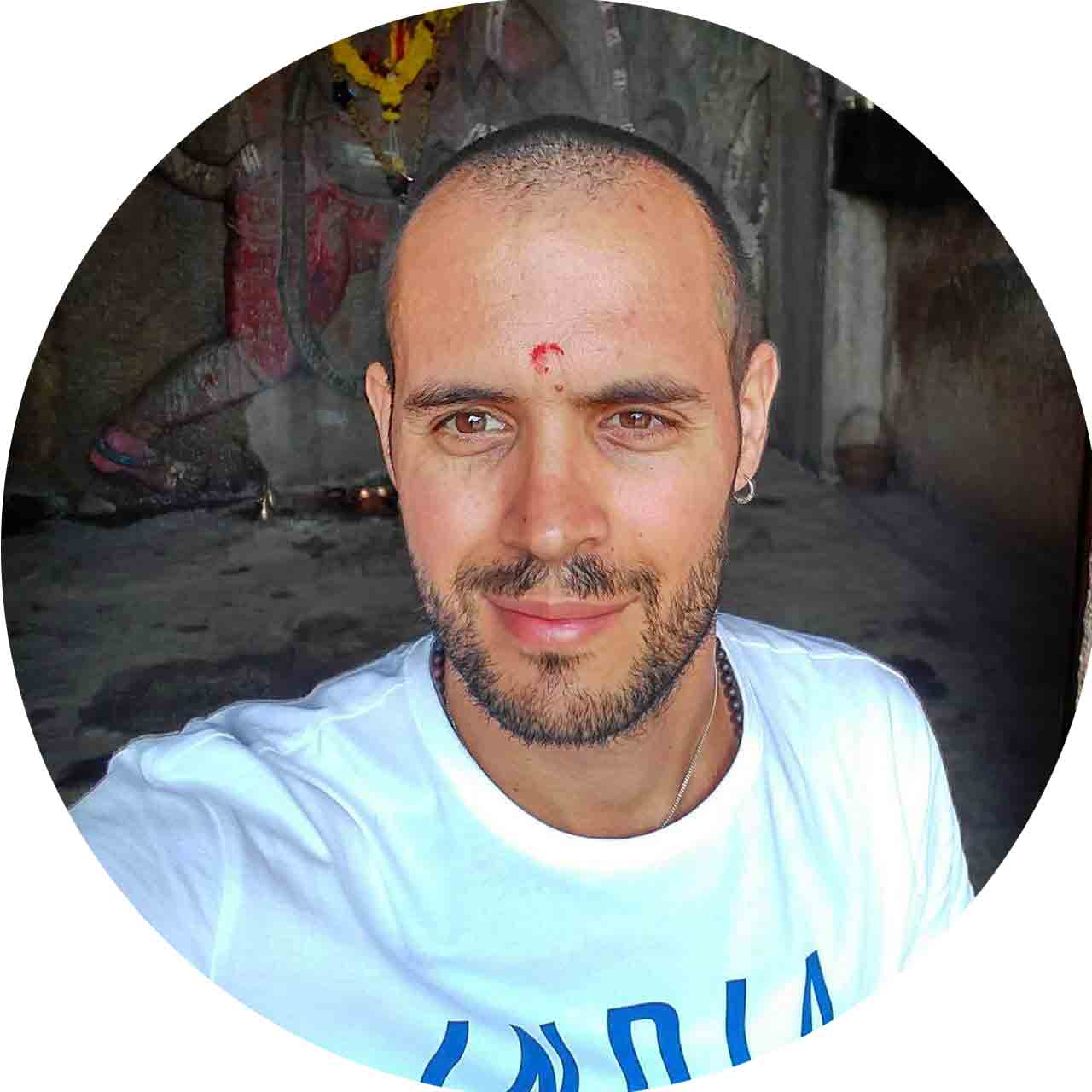 Young man in india with ear rings